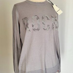 Zadig & Voltaire MISS CAMO ROCK Gray STRASS WOMEN SZ L NWT $368